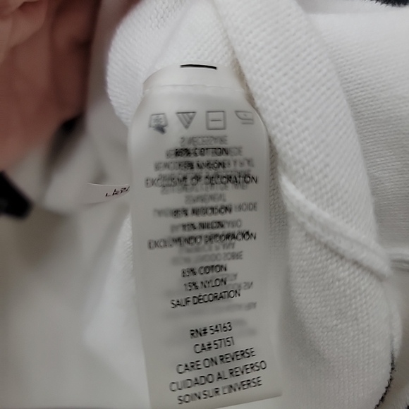 Karl Lagerfeld Oversized Varsity Sweater White Black Cardigan Logo - Picture 10 of 15